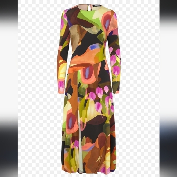 NWT Desigual Petals Lacroix M. Christian Lacroix Dress - Picture 2 of 7